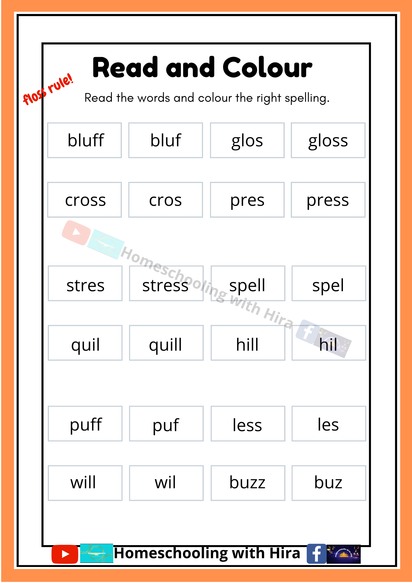 Worksheets For Spelling Rules – Home Schooling With Hira