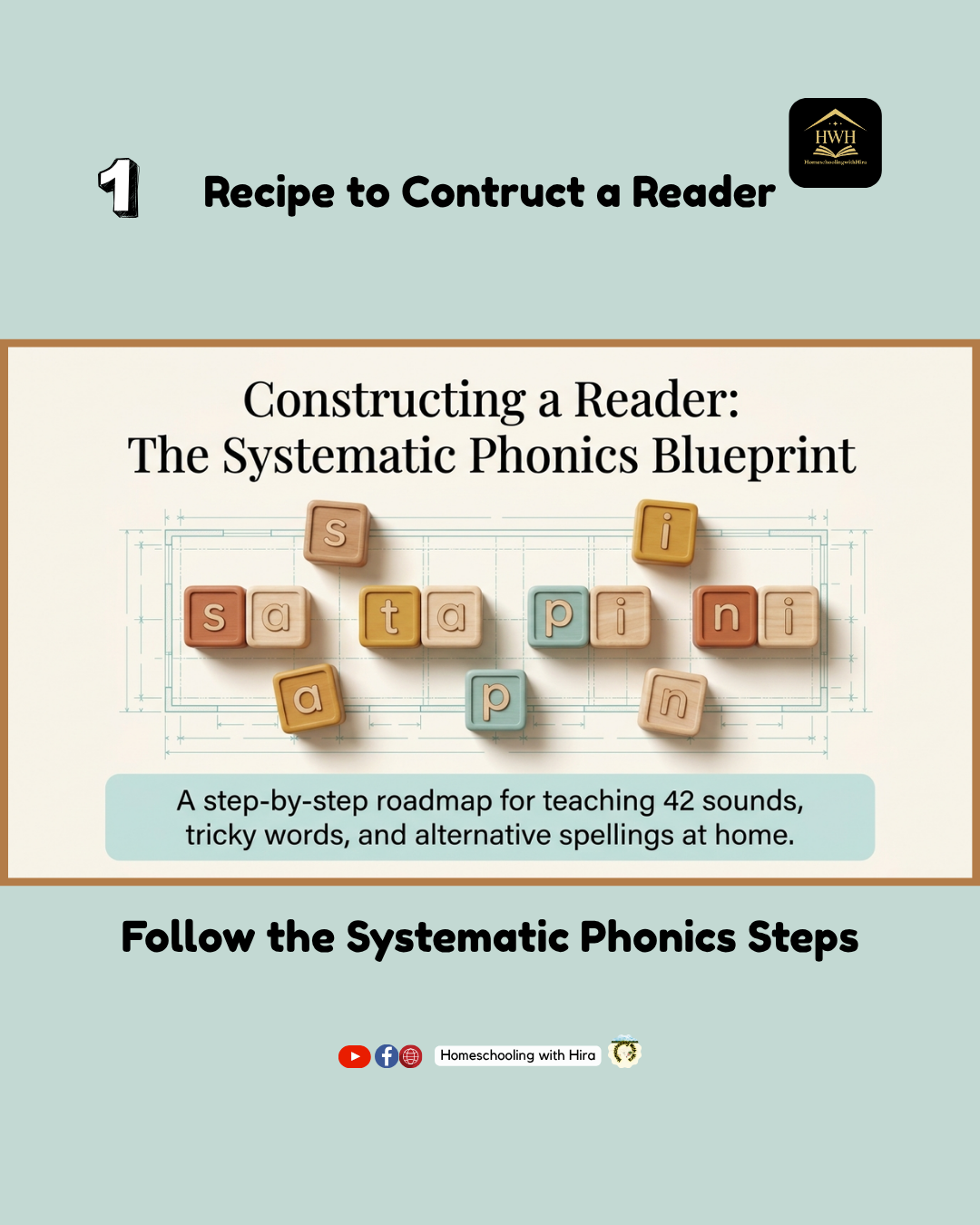 Constructing A Reader – “A Systematic 3-Step Roadmap to Teaching Phonics at Home”